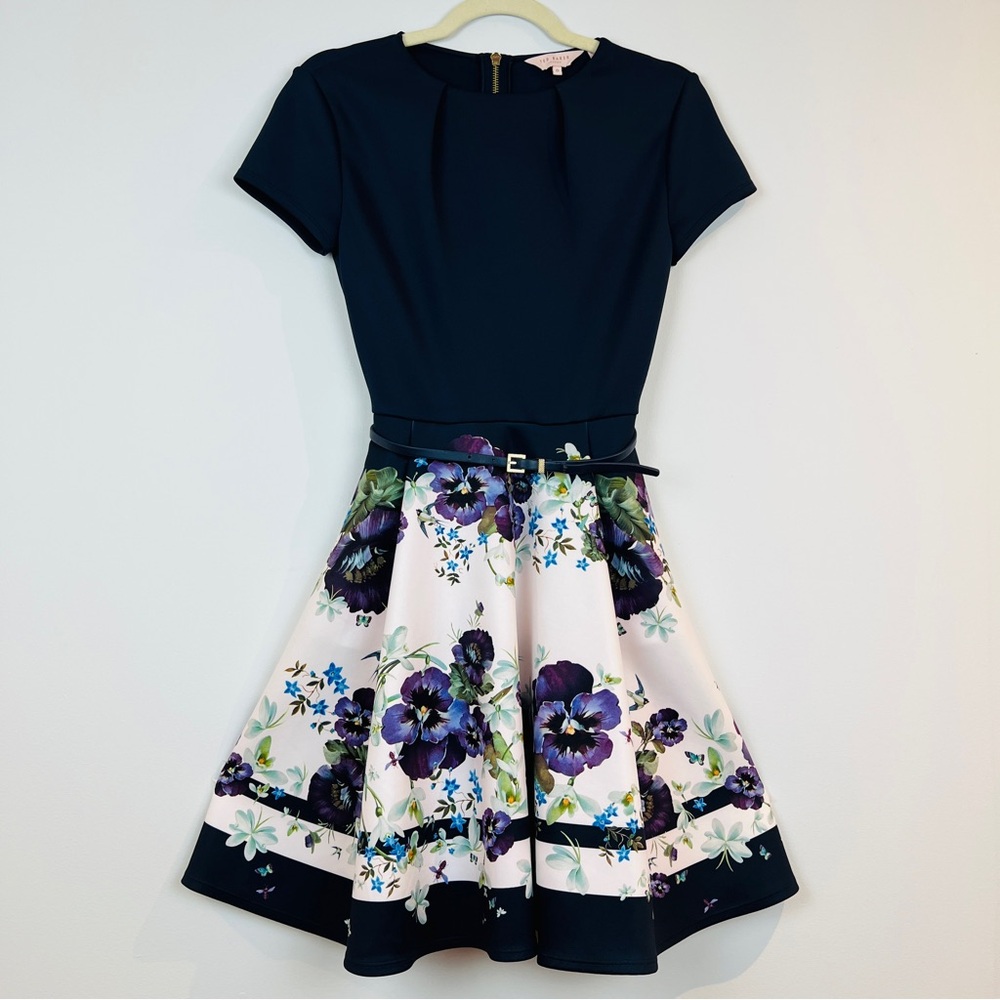 Ted Baker Stefh Entangled Enchantment Skater Dress, Size 0/US 2